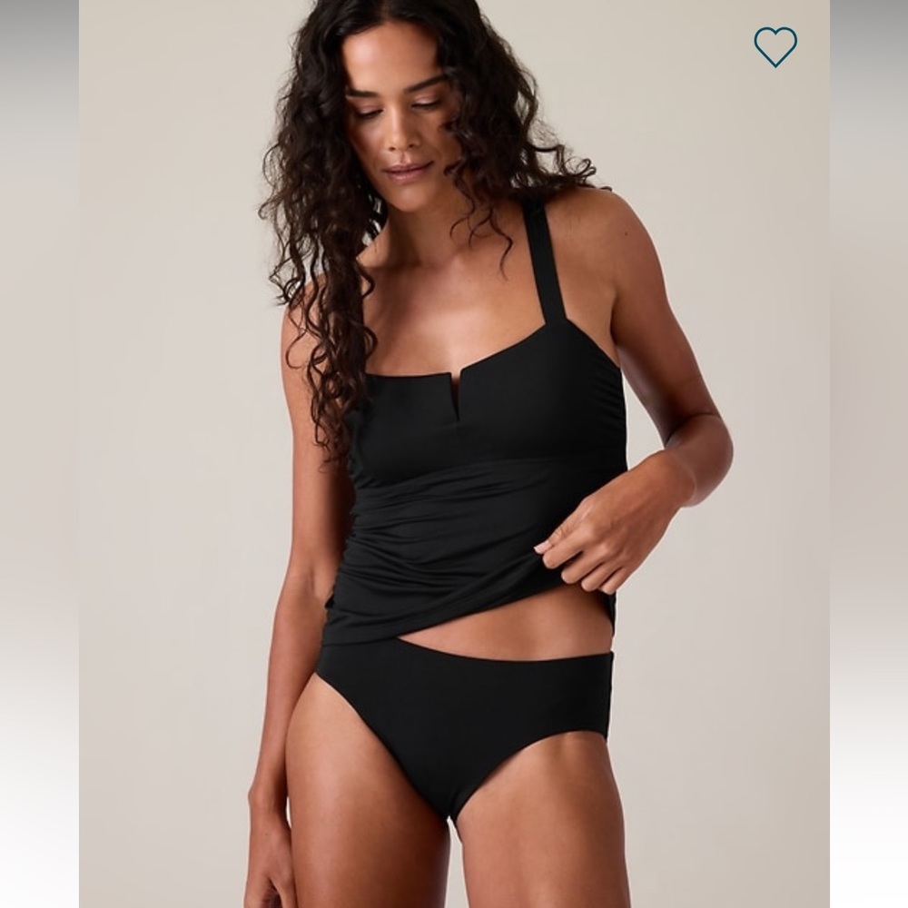 🖤 Athleta SQUARE NECK V BRA CUP TANKINI // Black 36B/C